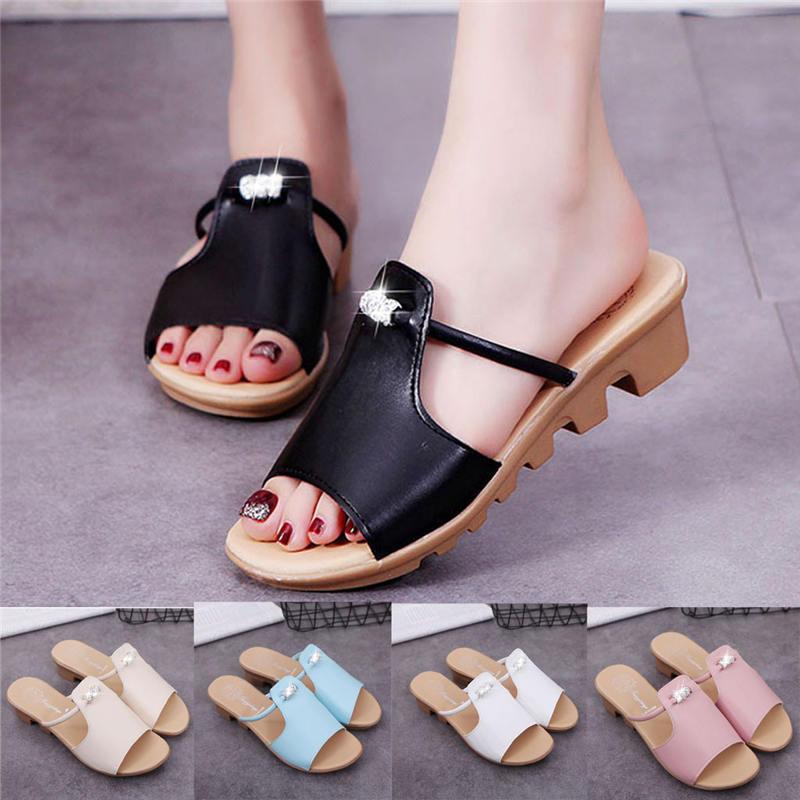 Ladies Slippers Beaded Rhinestone Beach Shoes Student Open Toe Non-slip Women's Slipper Round Head Flat, Wh
Ladies Slippers Beaded Rhinestone Beach Shoes Student Open Toe Non-slip Women's Slipper Round Head Flat, Wh