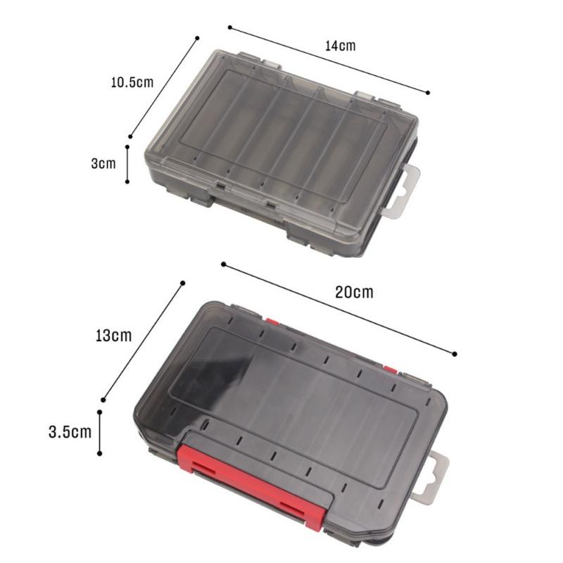 Portable Fishing Tackle Boxes Professional Double Sided Gear Lure Large Capacity Storage Case Sub-bait Box Plastic Accessories