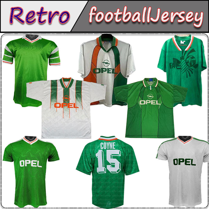 1992 1993 Ireland retro soccer jersey 1990 home classic vintage Irish Sheedy 1994 1995 1996 away football shirts 1997 1998 McGRATH KEANE HOU, Black;yellow
1992 1993 Ireland retro soccer jersey 1990 home classic vintage Irish Sheedy 1994 1995 1996 away football shirts 1997 1998 McGRATH KEANE HOU, Black;yellow