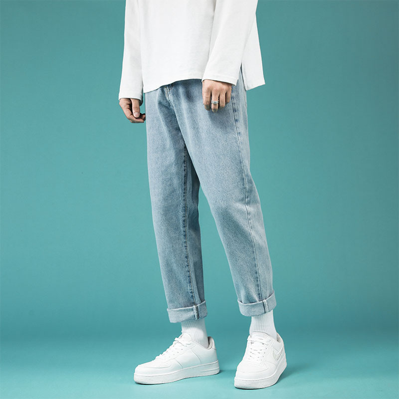 Jeans men's loose straight pants Korean version of summer thin section wide-leg cropped trousers ripped casual 10 styles
Jeans men's loose straight pants Korean version of summer thin section wide-leg cropped trousers ripped casual 10 styles
