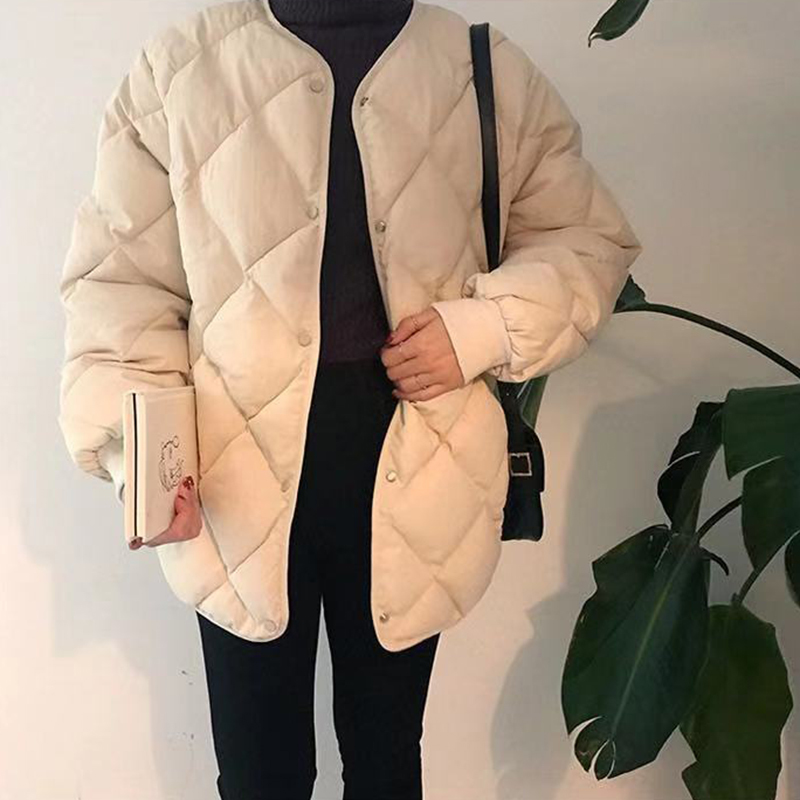 Women Parka Autumn Winter Coats And Jackets Outwear New Fashion Casual Warm Fluffy Bubble Coat Tops Fall Womens Clothing 210415