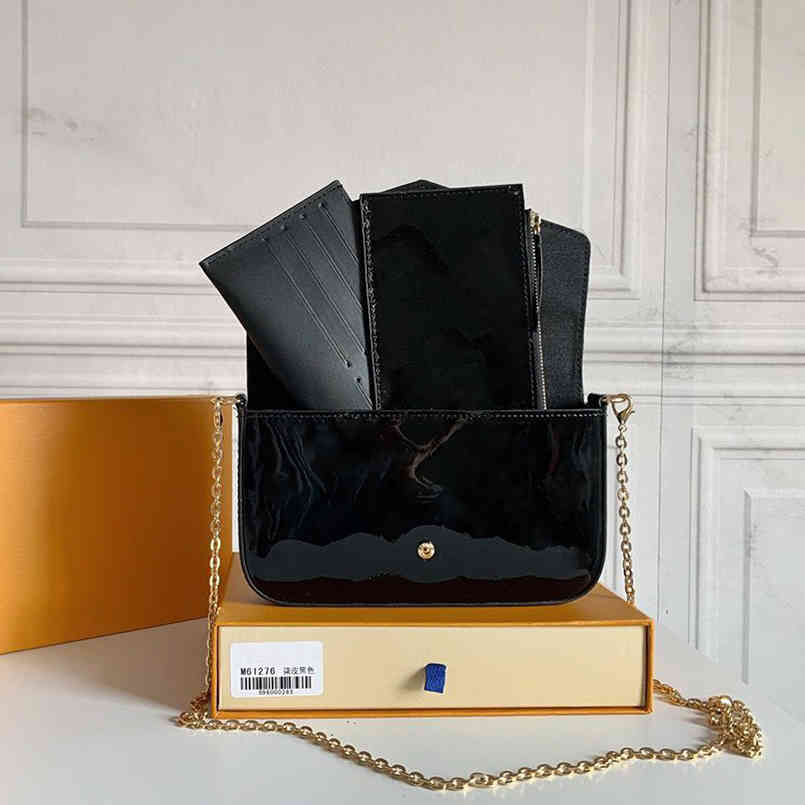 M61276 luxury designer women shoulder bags messenger purses handbag wallet POCHETTE FELICIE 3-piece style and a golden chain wallets with, Make up the difference
M61276 luxury designer women shoulder bags messenger purses handbag wallet POCHETTE FELICIE 3-piece style and a golden chain wallets with, Make up the difference