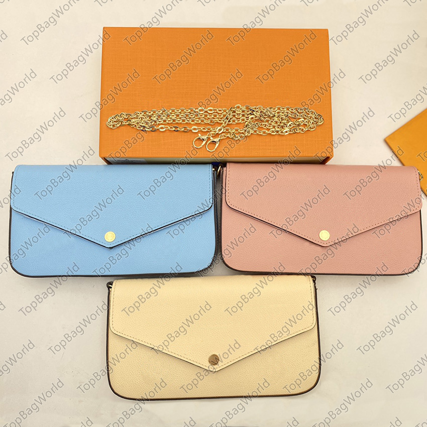 Envelope Handbag Shoulder bag 3 piece Women Wallet package Luxurys Designers Bags 2021 3pcs set Chain Strap Cross Body Purse Clutch size:21x12x3CM, Cardboard box
Envelope Handbag Shoulder bag 3 piece Women Wallet package Luxurys Designers Bags 2021 3pcs set Chain Strap Cross Body Purse Clutch size:21x12x3CM, Cardboard box