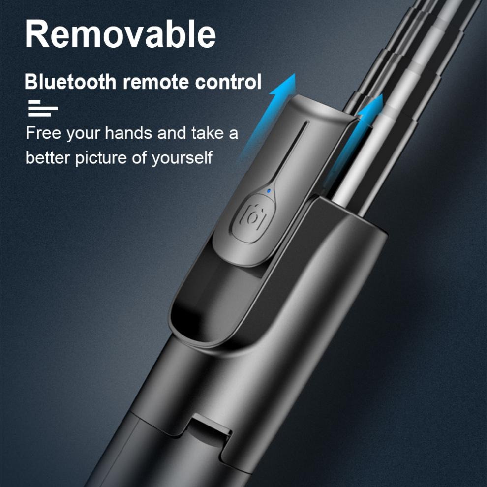 J861 Wireless Selfie Stick Tripod Dimmable Selfie Ring Fill Light Fill Lamp Foldable Fit for Smartphones