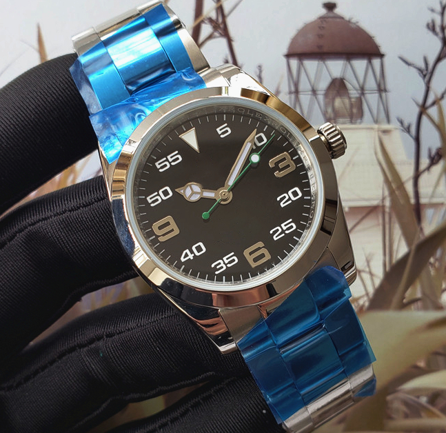 Men's automatic mechanical watch 40mm digital luxury sapphire glass classic stainless steel folding buckle, Slivery;brown
Men's automatic mechanical watch 40mm digital luxury sapphire glass classic stainless steel folding buckle, Slivery;brown