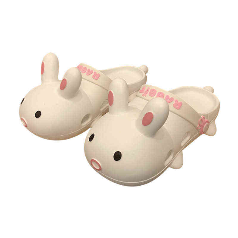 SP&CITY Summer Shoes For Women Kawaii Cartoon Animal Hole Slippers PVC Massage Home Platform Sandals Woman 220111