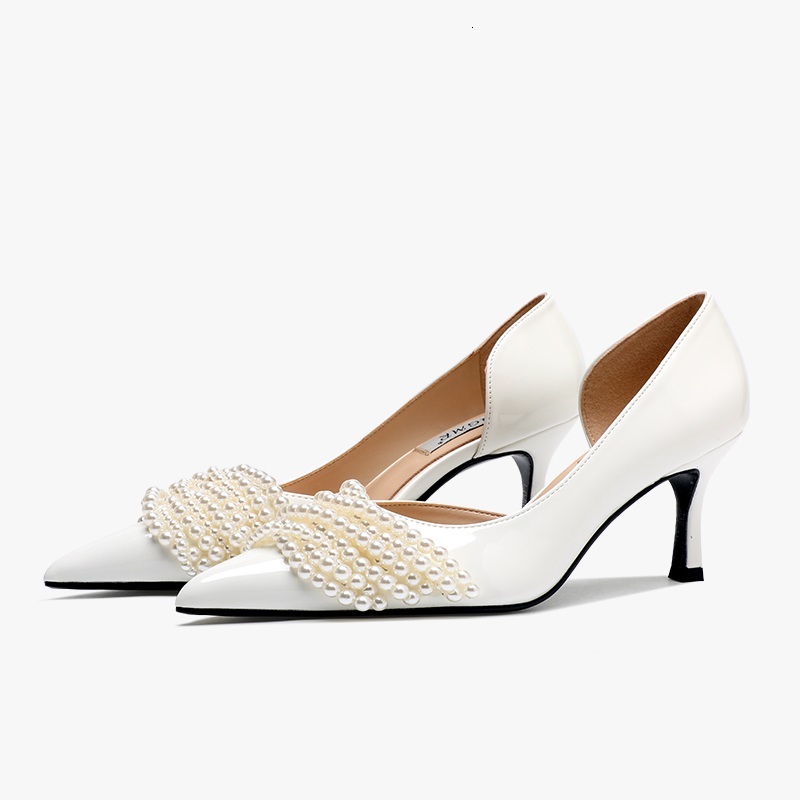 Sandals White bridal pearl wedding shoes 2021 spring stiletto high heel women's single custom banquet dress pointed sandals TUJX
Sandals White bridal pearl wedding shoes 2021 spring stiletto high heel women's single custom banquet dress pointed sandals TUJX