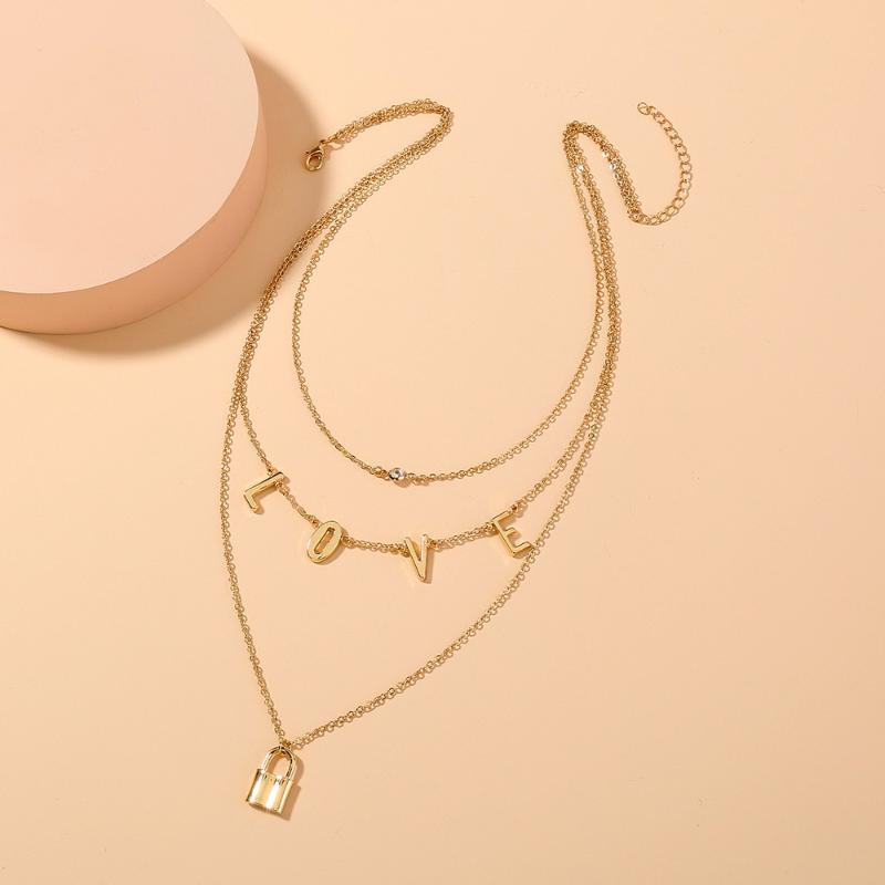 Chokers Selling Metal Love Lock Twin Necklace Ins Trendy Light Luxury Bohemia Women's Multi-Layer Choker Chain
Chokers Selling Metal Love Lock Twin Necklace Ins Trendy Light Luxury Bohemia Women's Multi-Layer Choker Chain