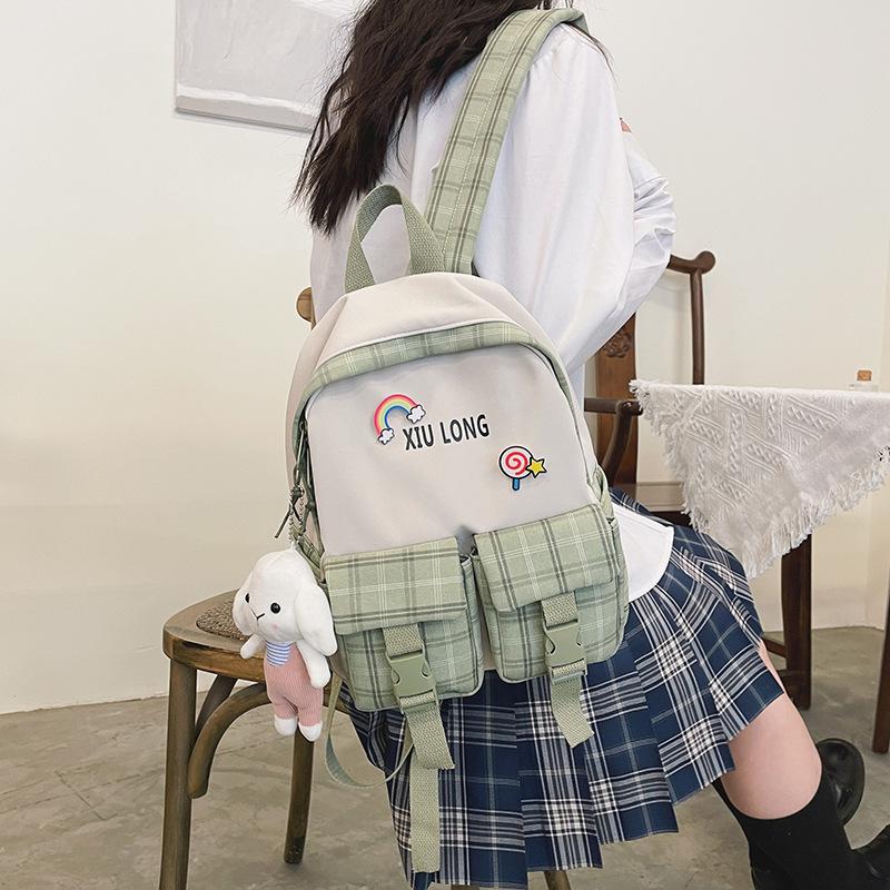 Backpack 2021 Cute Plaid School Bags For Girls Female Campus Fresh And Lovely Korean Backpacks Women Pink Shoulder Bag, 01
Backpack 2021 Cute Plaid School Bags For Girls Female Campus Fresh And Lovely Korean Backpacks Women Pink Shoulder Bag, 01