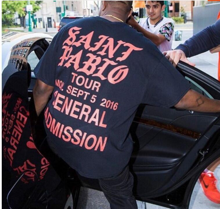 

Fashion Hip Hop 2018 Singer Kanye West Saint Pablo Tour t Shirts i Feel Like Paul Cotton T-shirt Men Women Tee, White