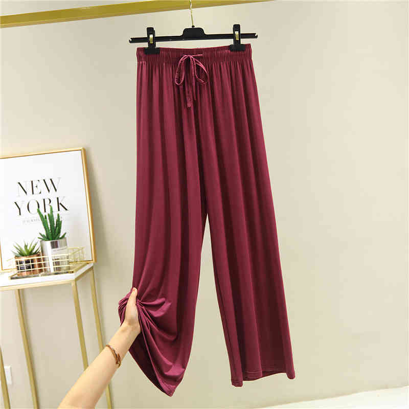 High Waist Pants Women Solid Spring Summer Pleated Wide Leg Ropa Mujer All Match Pantalon Femme Casual 15831 210415