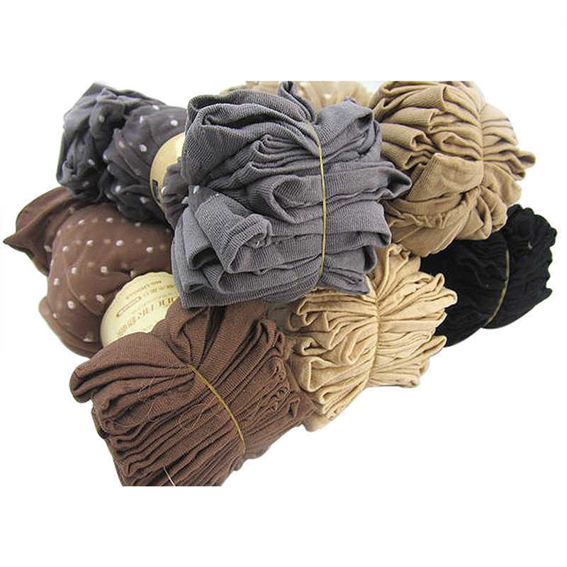 10Pairs(20 pieces) /Lot Solid Sexy Cool Breathable Summer Style Black Skin Nylon Socks Calcetines Meias 210526