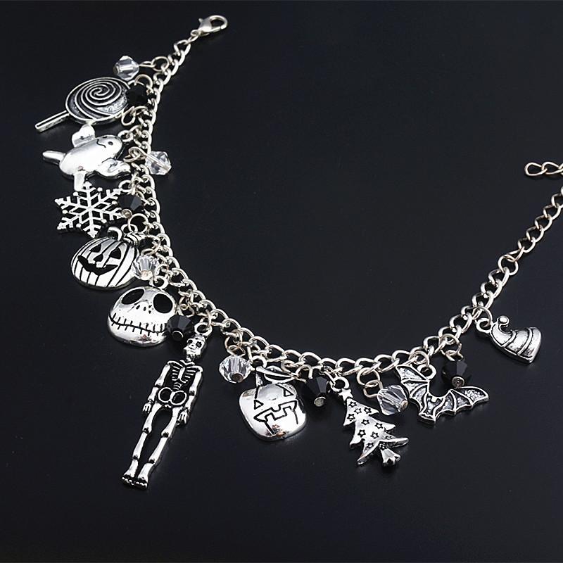 Link, Chain The Nightmare Before Christmas Bracelet Jack Skellington Snowflakes Pumpkin Skull Charms Bangle Bracelets Halloween Jewelry
Link, Chain The Nightmare Before Christmas Bracelet Jack Skellington Snowflakes Pumpkin Skull Charms Bangle Bracelets Halloween Jewelry