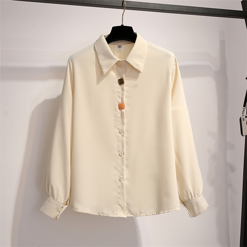 Korean style Autumn Women' Long Sleeves Turn Down Collar Casual Chiffon Shirt Female Ladies Shirts Blouse Tops A3634 210519, Beige
Korean style Autumn Women' Long Sleeves Turn Down Collar Casual Chiffon Shirt Female Ladies Shirts Blouse Tops A3634 210519, Beige
