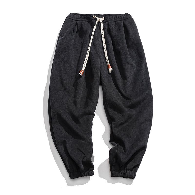 Men's Jogger Pants Woolen Warm Winter Men Joggers Sweatpants Hip Hop Streetwear