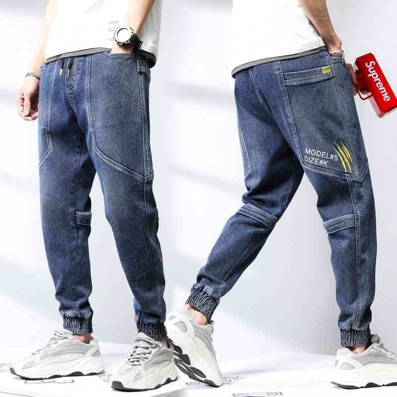 Men's new middle waist washed youth leisure ordinary blue cotton micro elastic Capri Pants Korean pants, Black
Men's new middle waist washed youth leisure ordinary blue cotton micro elastic Capri Pants Korean pants, Black