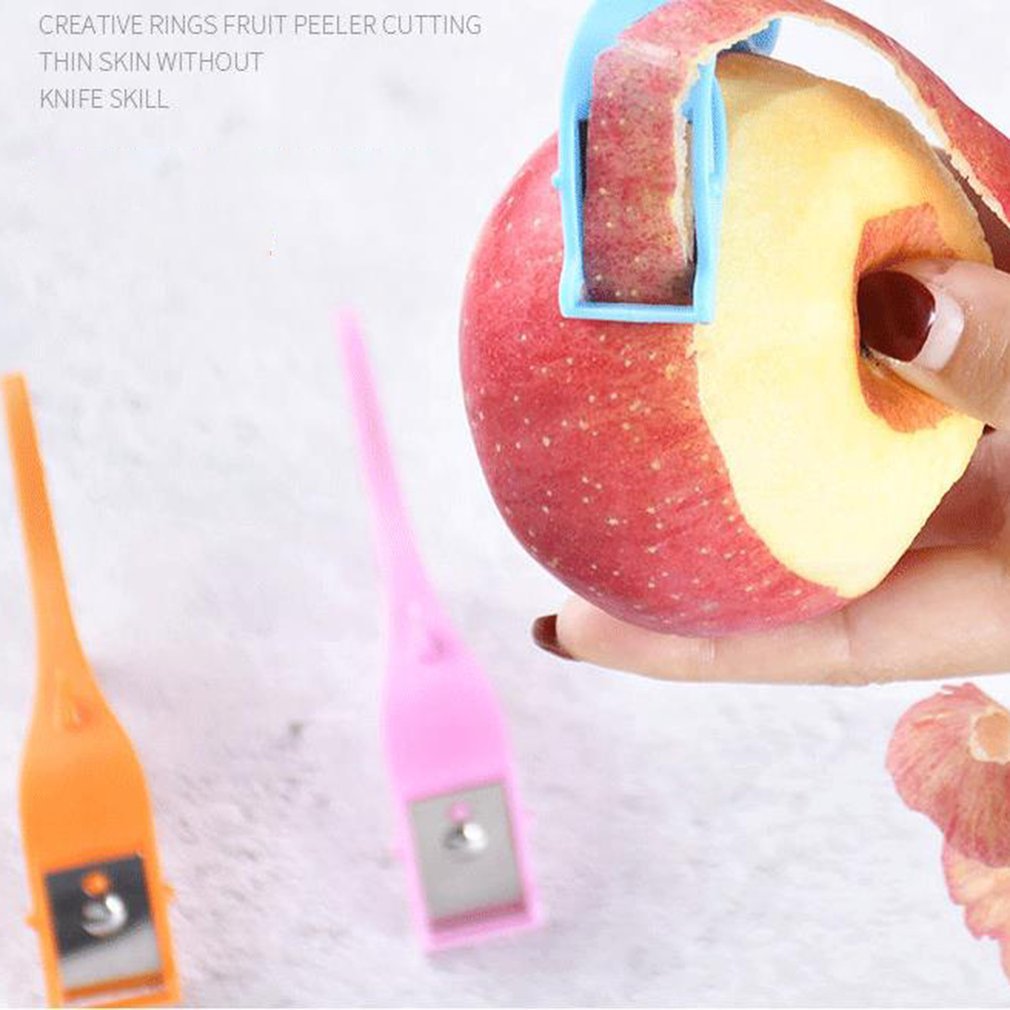 Multi-functional Apple Dunschiller Kitchen Tool Plastic Ring Fruit Orange Dunschiller