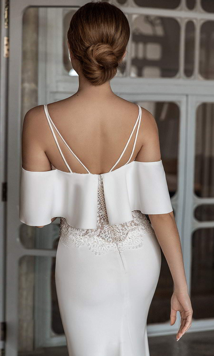 Women Dress Slash Neck Off Shoulder Backless Dresses Woman Party Night Sexy Lace Spliced Hollow Out Wrap Maxi 210513