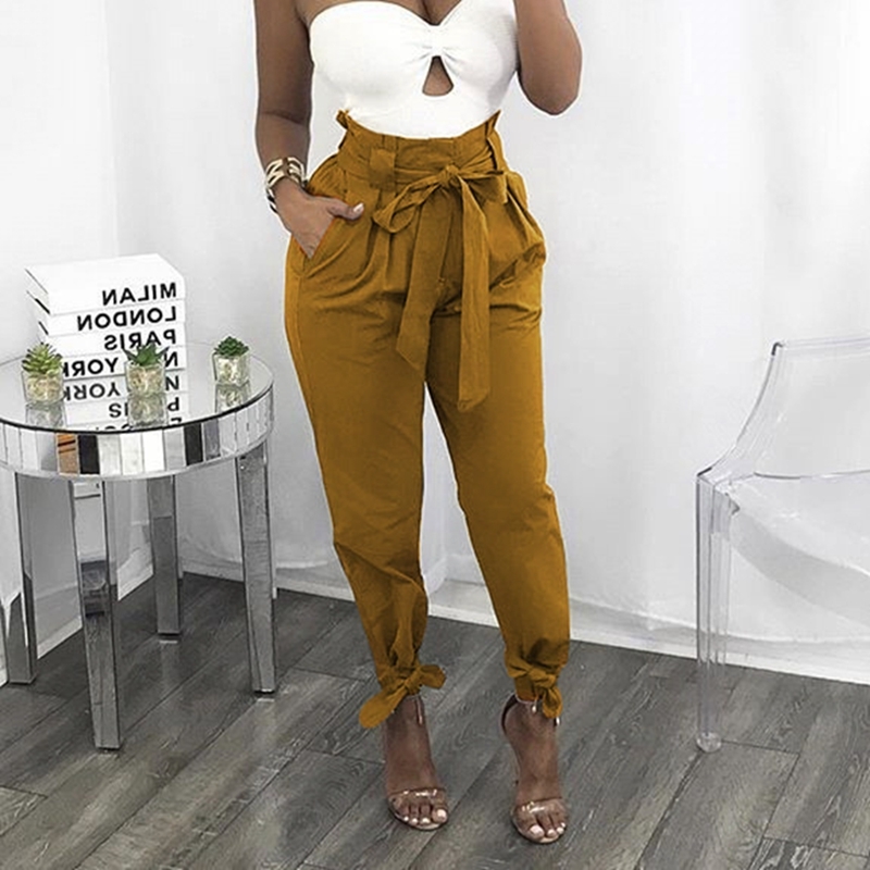 Fashion black Cargo Pants Women high waist femlae Camo Trousers Plus Size harem pants 210521