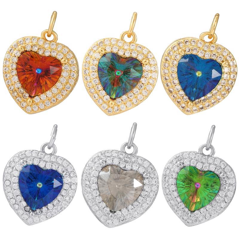 Charms Cubic Zirconia Big CZ Heart For Jewelry Making Supplies Boho Charm Diy Earrings Bracelet Necklace Keychain Accessories, Bronze;silver
Charms Cubic Zirconia Big CZ Heart For Jewelry Making Supplies Boho Charm Diy Earrings Bracelet Necklace Keychain Accessories, Bronze;silver
