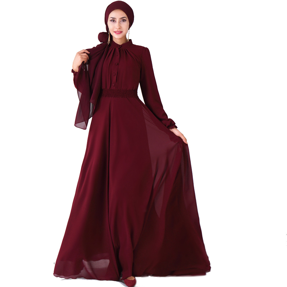 Muslim Elastic Waist A-line Maxi Hijab Dress Women Solid Button Abaya Vestidos Plus Size Abaya Robes Dubai Arab Islamic Clothing
Muslim Elastic Waist A-line Maxi Hijab Dress Women Solid Button Abaya Vestidos Plus Size Abaya Robes Dubai Arab Islamic Clothing