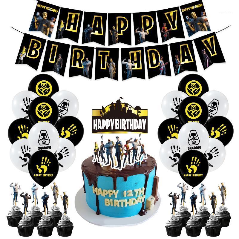 Party Decoration Fortnites Theme Video Game Birthday Supplies Paper Banner Cake Topper Latex Balloons Great Favors For Kids
Party Decoration Fortnites Theme Video Game Birthday Supplies Paper Banner Cake Topper Latex Balloons Great Favors For Kids