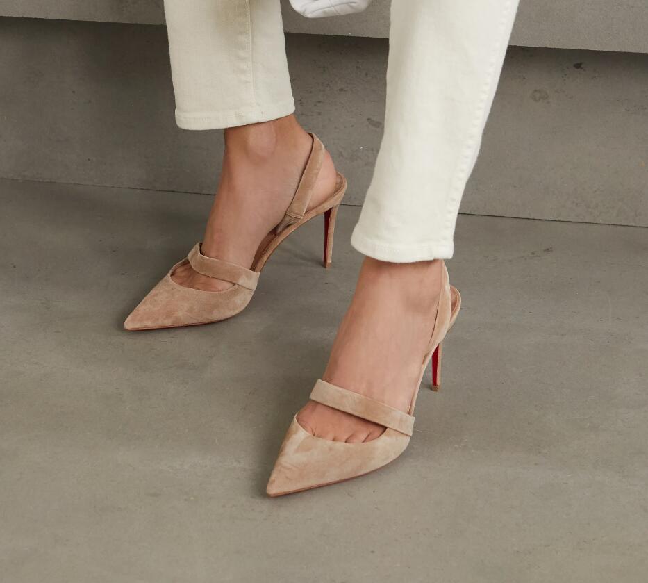 Top Women Dress Sandals Shoes Fashion Rubber Red Bottom Luxury designs pointed pumps Actina 85mm suede slingback pump genuine leather redsoles shoe, Black
Top Women Dress Sandals Shoes Fashion Rubber Red Bottom Luxury designs pointed pumps Actina 85mm suede slingback pump genuine leather redsoles shoe, Black