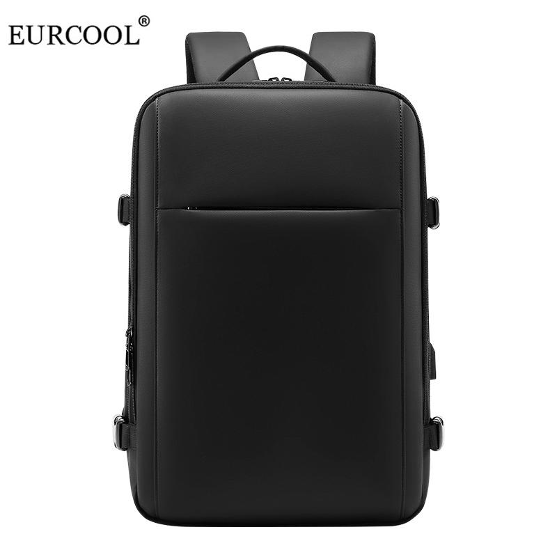 Backpack EURCOOL MEN'S EXPANDABLE Oxford Waterproof Breathable School Bag15.6"Laptop Bag USB External Charging Travel 2108, Black
Backpack EURCOOL MEN'S EXPANDABLE Oxford Waterproof Breathable School Bag15.6"Laptop Bag USB External Charging Travel 2108, Black