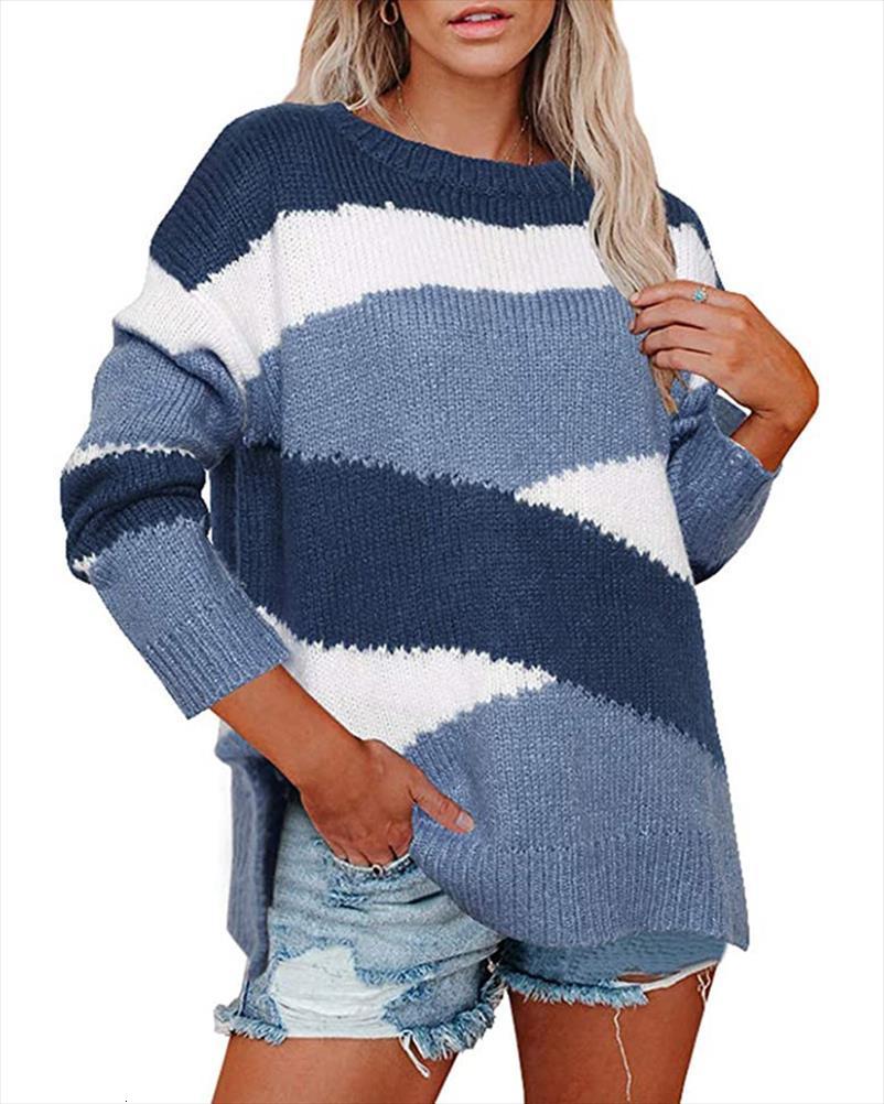 fall winter womens european and sweater american loose knit irregular stripes color block women pullover, White;black
fall winter womens european and sweater american loose knit irregular stripes color block women pullover, White;black