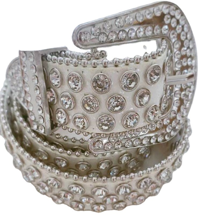 Women bling belts bb simon glitter belt, Black