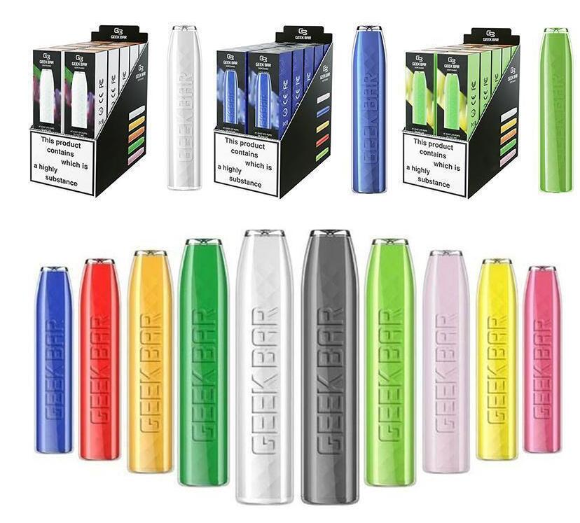 Geek Bar Disposable E Cigarettes Vape Device Pod Kit 500mAh Battery 2.4ml Pre-filled Cartridge 575 Puffs 2% Vapes With 12 Colors Air Bars max bang xxl
Geek Bar Disposable E Cigarettes Vape Device Pod Kit 500mAh Battery 2.4ml Pre-filled Cartridge 575 Puffs 2% Vapes With 12 Colors Air Bars max bang xxl