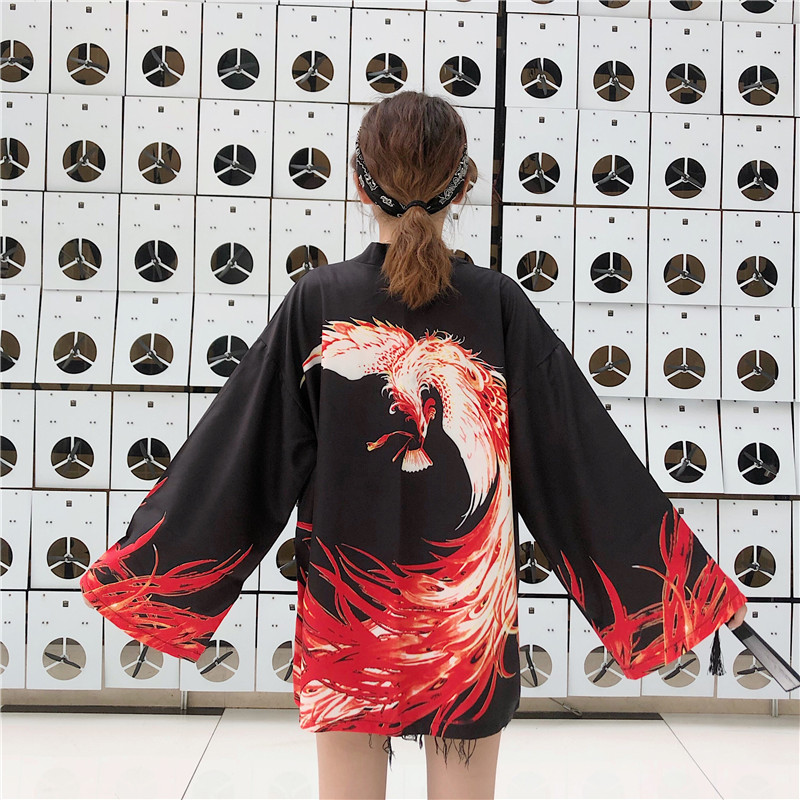 Womens Tops and Blouses Harajuku Japanese Streetwear Outfit Kimono Cardigan Female Yukata Blouse Vintage Blusas 210519