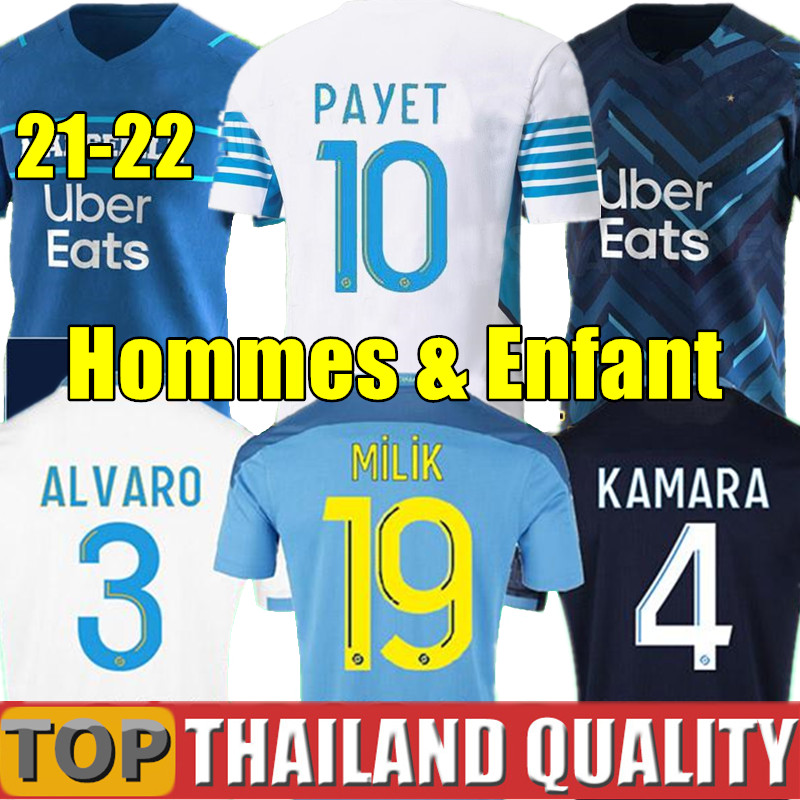 21 22 soccer jerseys OM 2021 MILIK CUISANCE BENEDETTO football shirt set 2022 KAMARA THAUVIN PAYET maillot men kids kit uniforms, 2020 no name no number
21 22 soccer jerseys OM 2021 MILIK CUISANCE BENEDETTO football shirt set 2022 KAMARA THAUVIN PAYET maillot men kids kit uniforms, 2020 no name no number