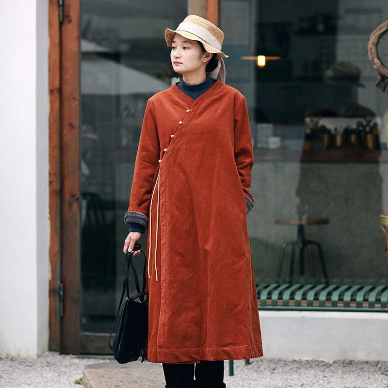 Johnature Autumn Winter Cotton Corduroy Chinese Style Retro Plush Warm Parkas Coat Women Fashion All-match Windbreaker 210521, Brown
Johnature Autumn Winter Cotton Corduroy Chinese Style Retro Plush Warm Parkas Coat Women Fashion All-match Windbreaker 210521, Brown