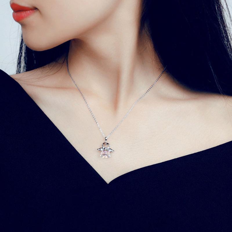 Pendant Necklaces Lovely Austria Crystal Angel Necklace Silver Color Chain For Women Girlfriend Birthday Gift 1Pcs
Pendant Necklaces Lovely Austria Crystal Angel Necklace Silver Color Chain For Women Girlfriend Birthday Gift 1Pcs