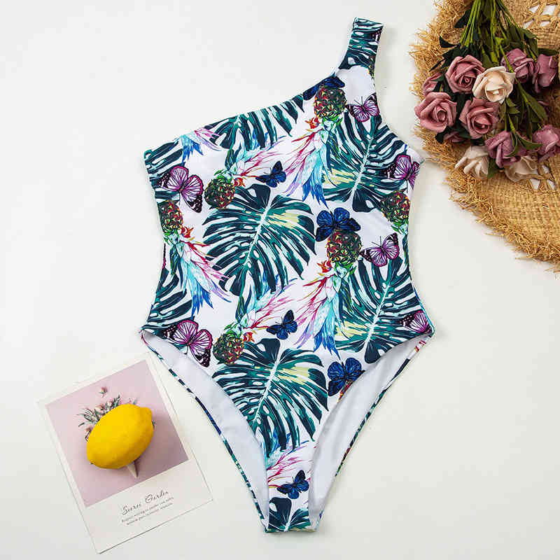 Floral Print Butterfly Swimsuit Women Halter Shoulder Backless Sexy Bodysuit Monokini Swimwear Bather Bathing Suit 210520, One shoulder suits
Floral Print Butterfly Swimsuit Women Halter Shoulder Backless Sexy Bodysuit Monokini Swimwear Bather Bathing Suit 210520, One shoulder suits