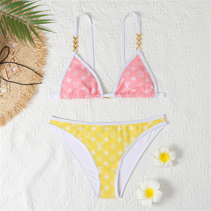 Womens Designer Bikini Sexy Women Bikinis 2 Pieces Set with Letters Summer Swimwear for Lady Bathing Suit Summers Backless Beachwear, Pink
Womens Designer Bikini Sexy Women Bikinis 2 Pieces Set with Letters Summer Swimwear for Lady Bathing Suit Summers Backless Beachwear, Pink
