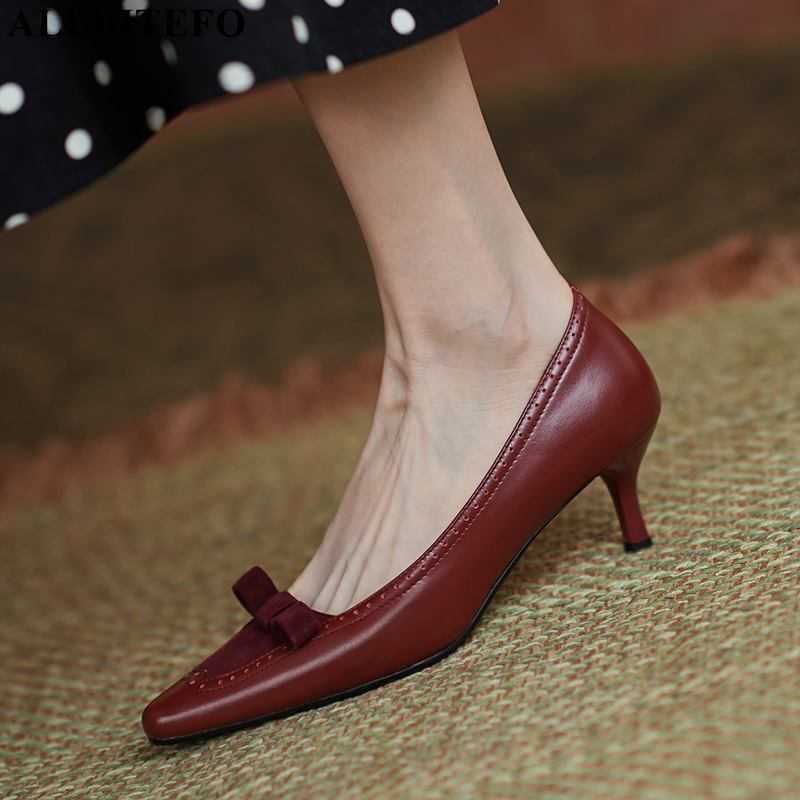 ALLBITEFO fashion retro genuine leather bowtie sexy high heels party women shoes women high heel shoes autumn women heels 210611, As picture
ALLBITEFO fashion retro genuine leather bowtie sexy high heels party women shoes women high heel shoes autumn women heels 210611, As picture