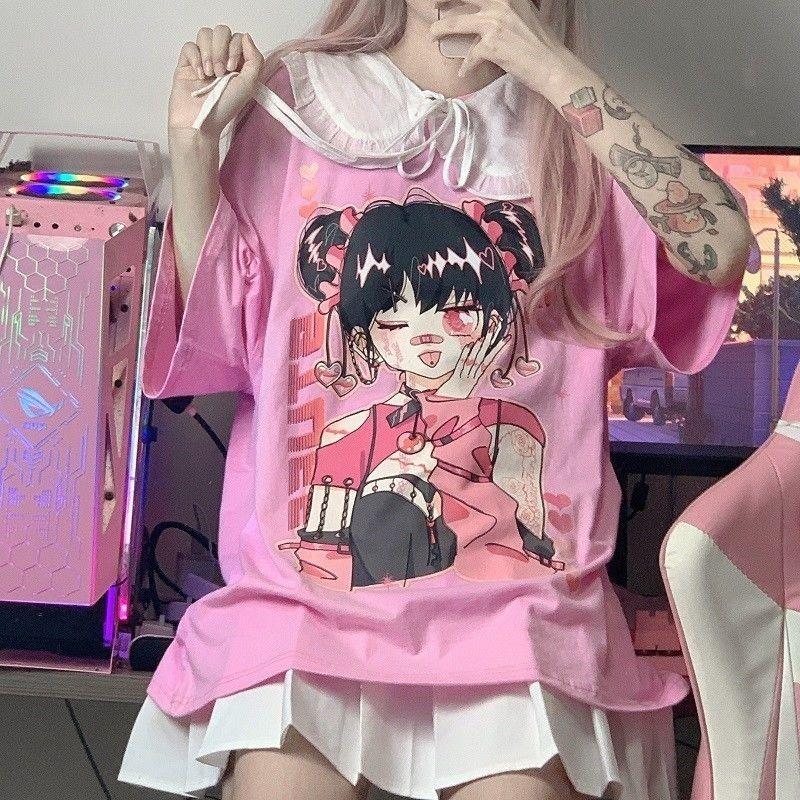 Women' T-Shirt QWEEK Harajuku Graphic T Shirts Women 2021 Japanese Style Girl Print Top Mujer Alt Clothes Summer Pink Tee Shirt Chinese Fas, White
Women' T-Shirt QWEEK Harajuku Graphic T Shirts Women 2021 Japanese Style Girl Print Top Mujer Alt Clothes Summer Pink Tee Shirt Chinese Fas, White