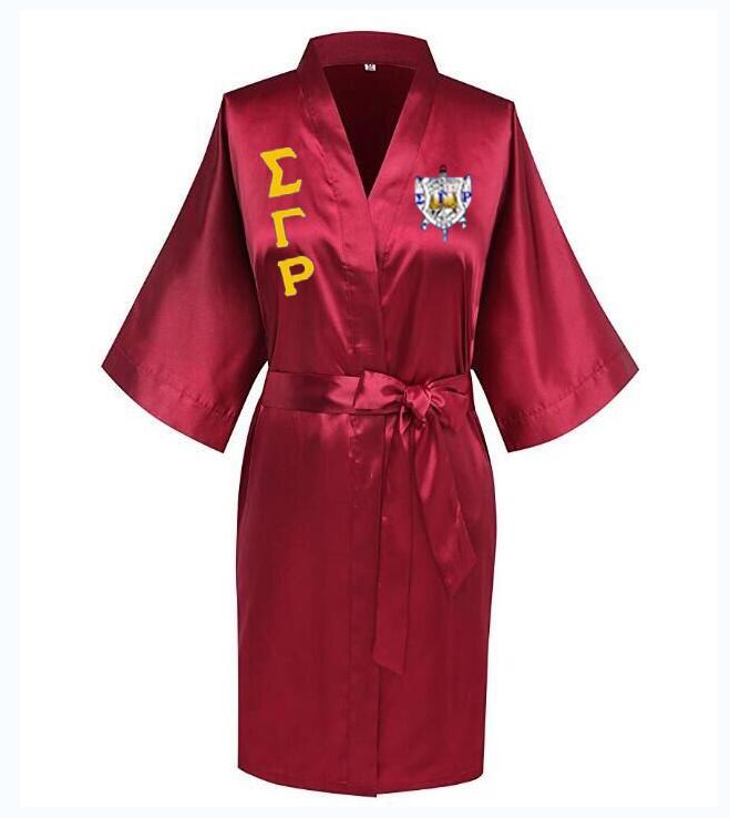 Sorority Fraternity Greek SIGMA GAMMA RHO Silk Bathrobe Lace Satin SGR Clothes Robe Women's Sleepwear, Black;red
Sorority Fraternity Greek SIGMA GAMMA RHO Silk Bathrobe Lace Satin SGR Clothes Robe Women's Sleepwear, Black;red