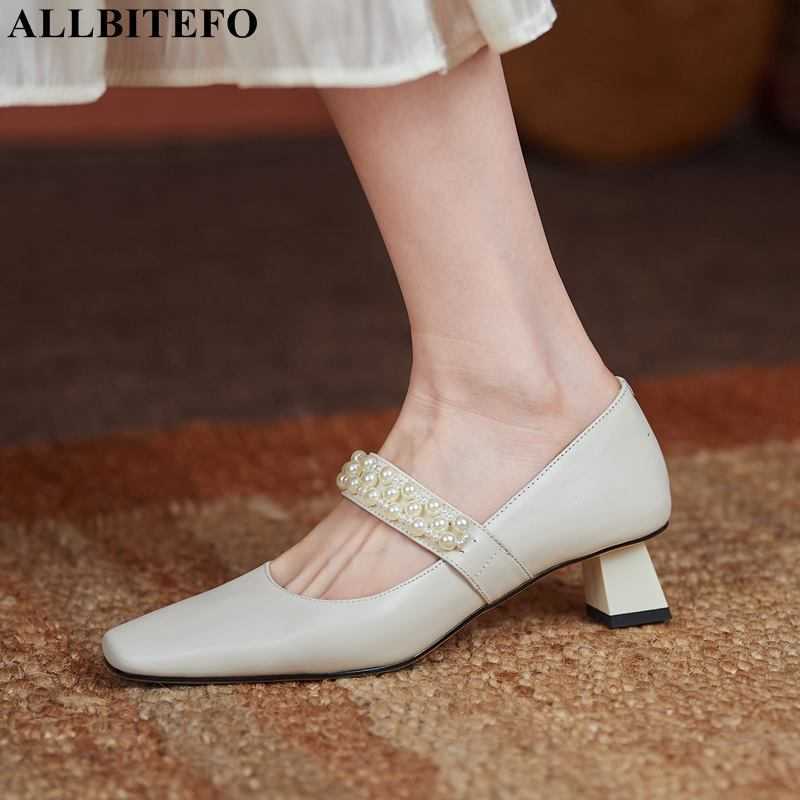 ALLBITEFO Size:33-41 genuine leather Pearl wedding women shoes brand high heels shoes women heels shoes zapatos de mujer 210611, As picture
ALLBITEFO Size:33-41 genuine leather Pearl wedding women shoes brand high heels shoes women heels shoes zapatos de mujer 210611, As picture