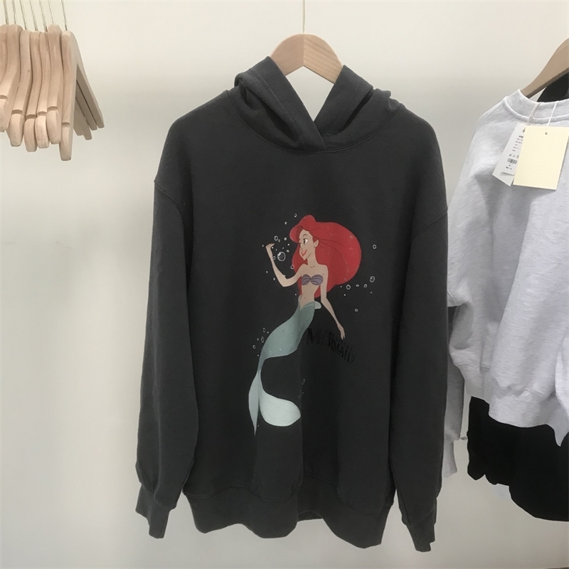 MO & cartoon funny Mermaid print 2021 early autumn new loose casual Sweatshirt Hoodie, Black
MO & cartoon funny Mermaid print 2021 early autumn new loose casual Sweatshirt Hoodie, Black