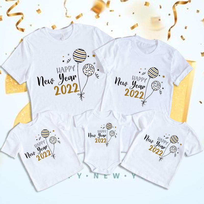 Women's T-Shirt Happy Year 2022 Family Matching Clothes Holiday Look Father Mother Kids Tshirts Baby Rompers Year's Party Outfits Tops, S1700
Women's T-Shirt Happy Year 2022 Family Matching Clothes Holiday Look Father Mother Kids Tshirts Baby Rompers Year's Party Outfits Tops, S1700