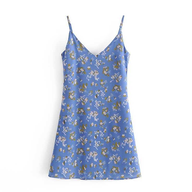 Summer Floral Print Sexy V-neck Suspender Mini Dress Women' A-Line Spaghetti Strap Sleeveless Female 210607, Blue
Summer Floral Print Sexy V-neck Suspender Mini Dress Women' A-Line Spaghetti Strap Sleeveless Female 210607, Blue