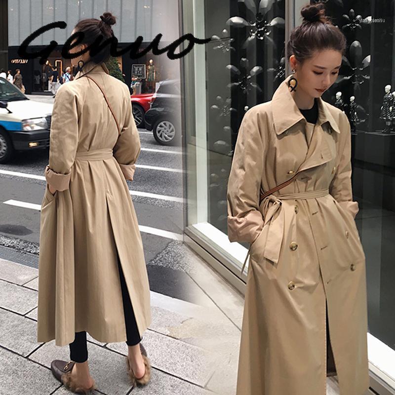 Women' Trench Coats Genuo Spring Autumn Fashion Casual Khaki Coat Long Outerwear Loose Clothes Office Lady Windbreaker With Be
Women' Trench Coats Genuo Spring Autumn Fashion Casual Khaki Coat Long Outerwear Loose Clothes Office Lady Windbreaker With Be