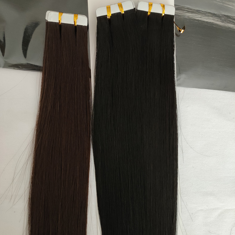New arrival 10-26 european natural straight tape on remy hair extensions 40pcs skin wefthair invisible seamless