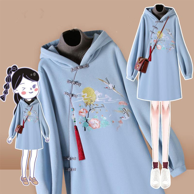 Women's Hoodies & Sweatshirts Autumn Winter Women Chinese Style Sweatshirt Dress Hanfu Long Sleeve Embroidery Cheongsam Female Buckle Thick, Black
Women's Hoodies & Sweatshirts Autumn Winter Women Chinese Style Sweatshirt Dress Hanfu Long Sleeve Embroidery Cheongsam Female Buckle Thick, Black
