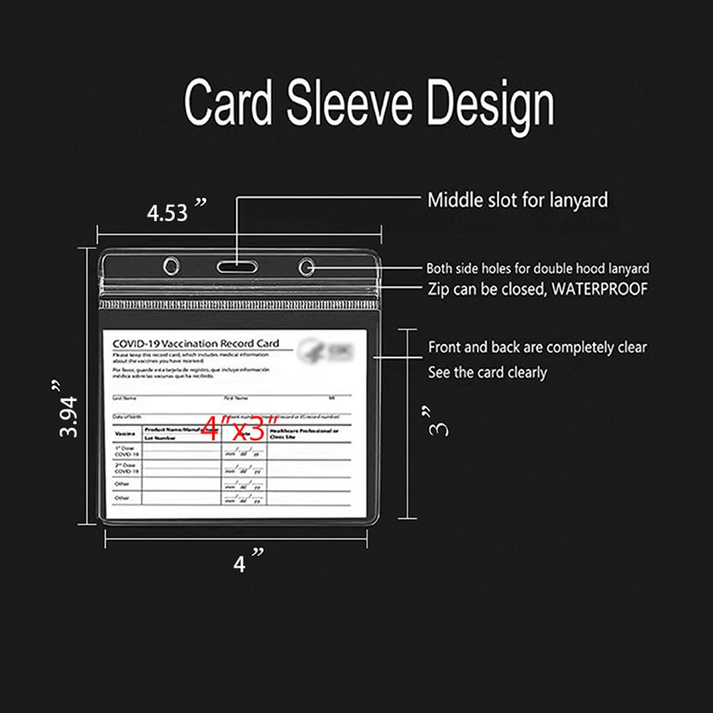 10pcs CDC Paper Products Paper-Vaccination Card 4*3"(10*7.6cm) Waterproof Protector Transparent PVC Sleeve Holder Bags Office Supplies Vaccinations Report Cards
10pcs CDC Paper Products Paper-Vaccination Card 4*3"(10*7.6cm) Waterproof Protector Transparent PVC Sleeve Holder Bags Office Supplies Vaccinations Report Cards
