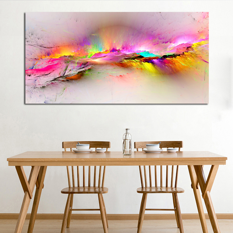 Colorful Clouds Wall Art Pictures For Living Room Abstract Art Canvas Painting Big Size Cuadros Decoration No Frame