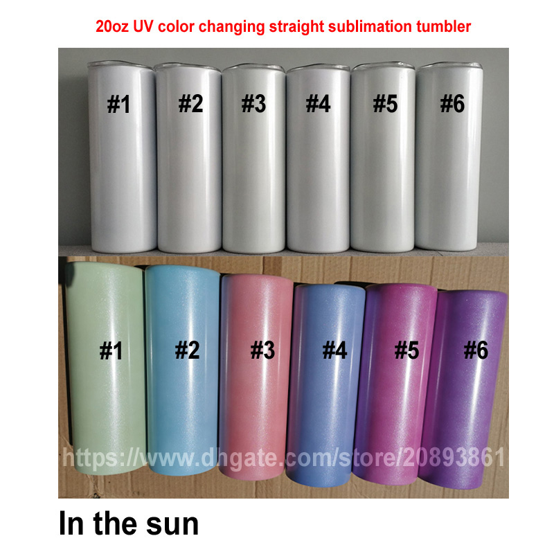 UV Color Changing Sublimation Blanks Water Bottles 20oz Gliter Sun Light Sensing Stainless Steel Straight Skinny Coffee Mug With Plastic Straw, As picture shows
UV Color Changing Sublimation Blanks Water Bottles 20oz Gliter Sun Light Sensing Stainless Steel Straight Skinny Coffee Mug With Plastic Straw, As picture shows